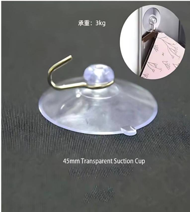 Lot de 10 crochets à ventouse en plastique transparent de 30 mm pour les macarons de voiture, cuisine, mur, fenêtre, porte en verre, salle de bain, douche, avec crochets métalliques